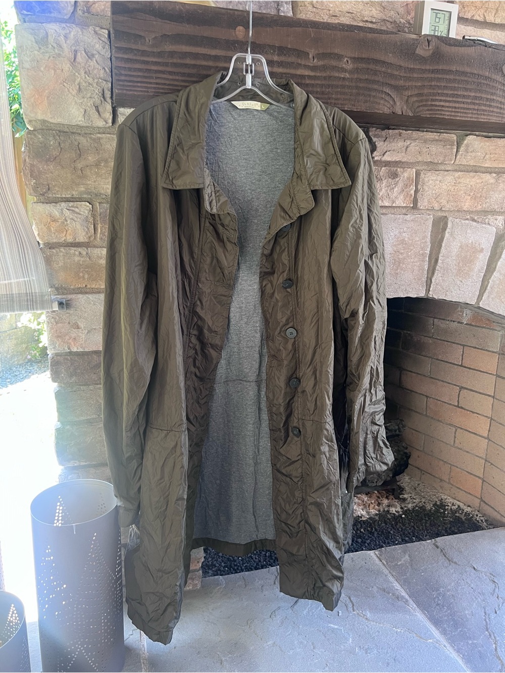 Women’s  Chalet Green Lightweight Button Coat Large